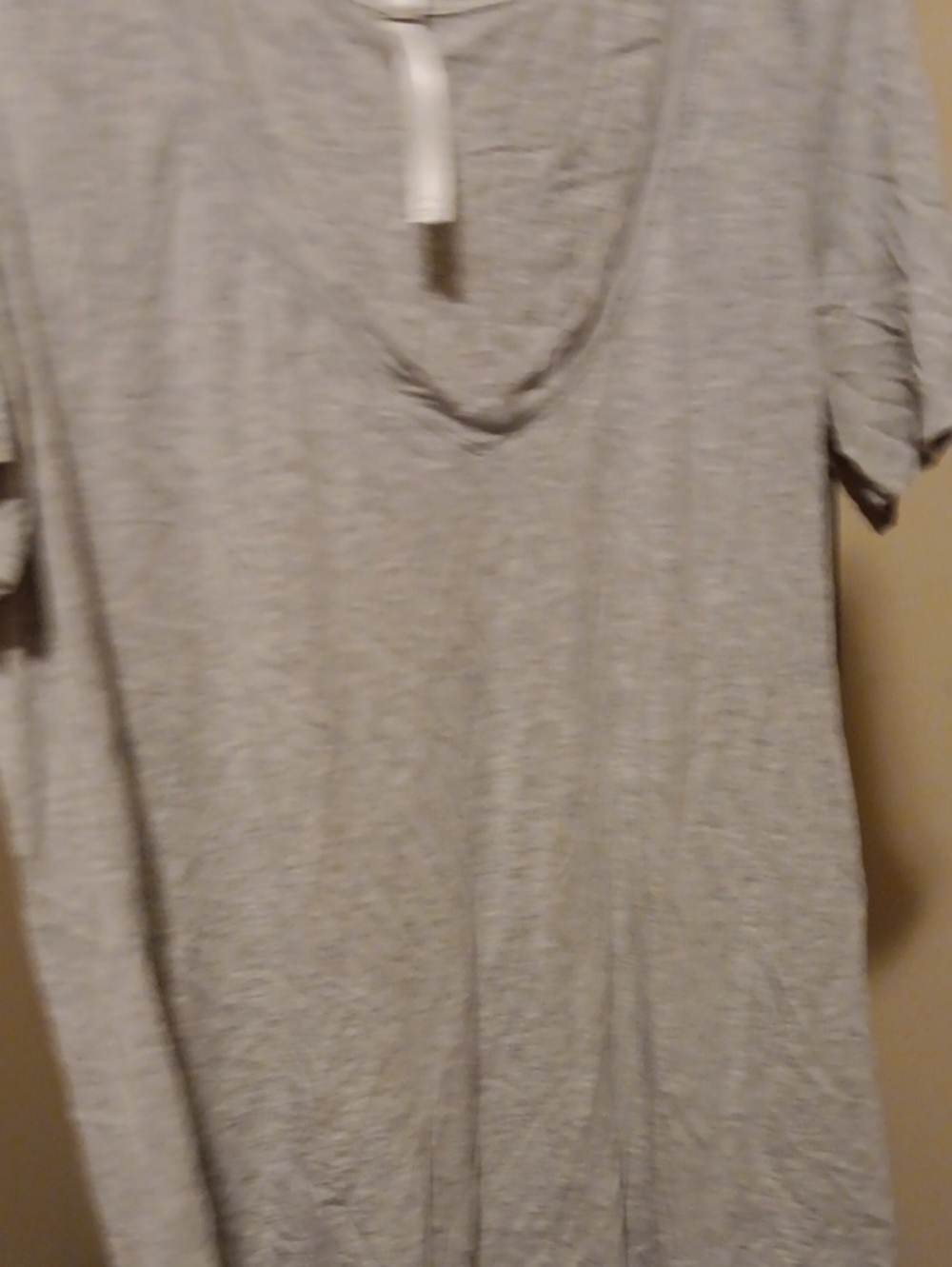 Babaton Heather Gray Slub V-Neck Tee